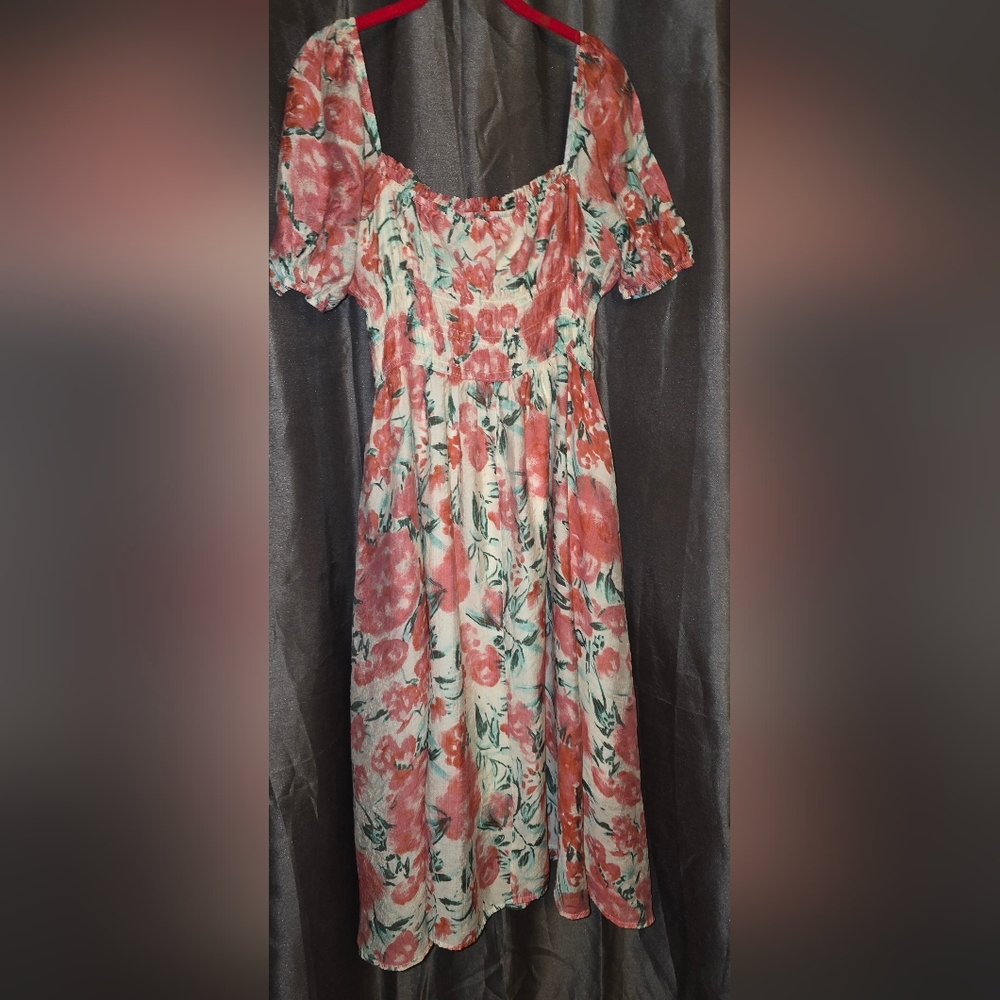 Floral Puff Sleeve Dress